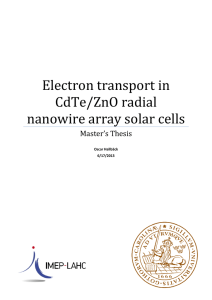 Electron transport in CdTe/ZnO radial nanowire array solar cells