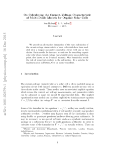 On Calculating the Current-Voltage Characteristic of Multi