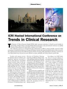 ICRI Hosted International Conference on Trends in Clinical Research