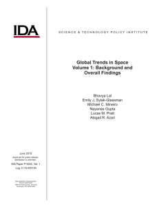 Global Trends in Space Volume 1: Background and Overall