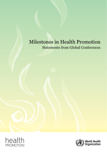 Milestones in Health Promotion: Statements from Global Conferences