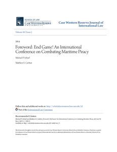End Game! An International Conference on Combating Maritime