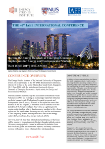 THE 40th IAEE INTERNATIONAL CONFERENCE CONFERENCE