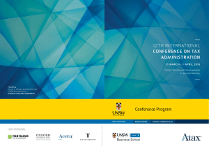 Conference Program 12TH INTERNATIONAL CONFERENCE ON
