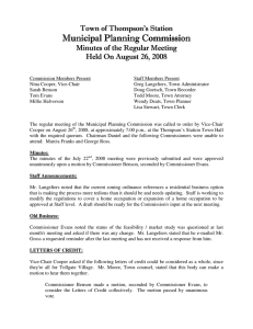 Planning Commission Meeting Minutes for August 26, 2008