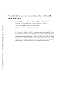 Ferroelectric quantum phase transition with cold polar molecules