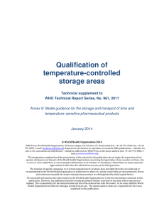 Qualification of temperature-controlled storage areas