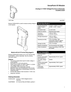 VersaPoint Analog Input Module, Voltage/Current 2