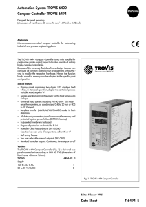 Data Sheet T 6494 E Automation System TROVIS 6400