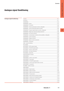 Analogue signal Conditioning