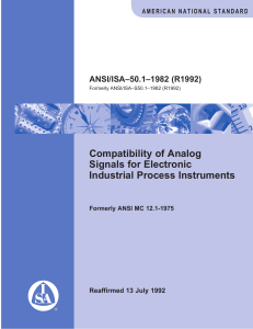 Compatibility of Analog Signals for Electronic Industrial Process