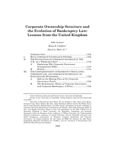 Corporate Ownership Structure and the Evolution of