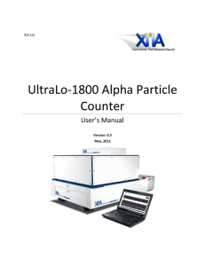 UltraLo-1800 Alpha Particle Counter