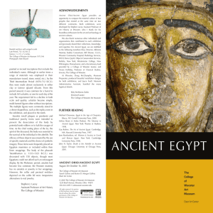 Ancient Egypt brochure - The College of Wooster