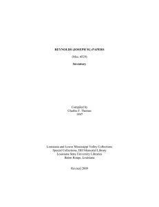 (Joseph M.) Papers - LSU Libraries