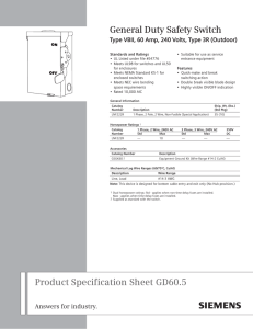Product Specification Sheet GD60.5 General Duty