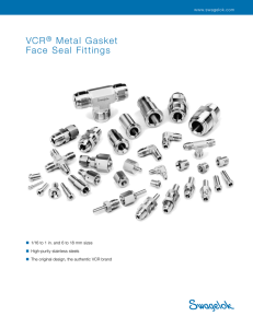 VCR® Metal Gasket Face Seal Fittings, (MS-01