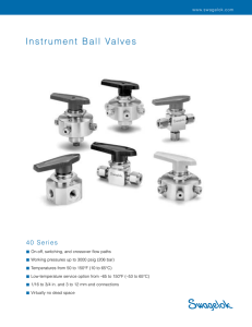 Instrument Ball Valves, 40 Series (MS-01