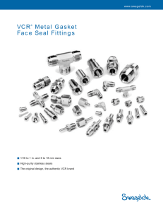 VCR Metal Gasket Face Seal Fittings (MS-01