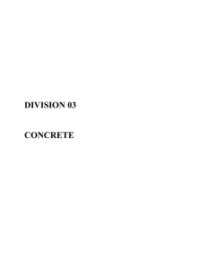 division 03 concrete