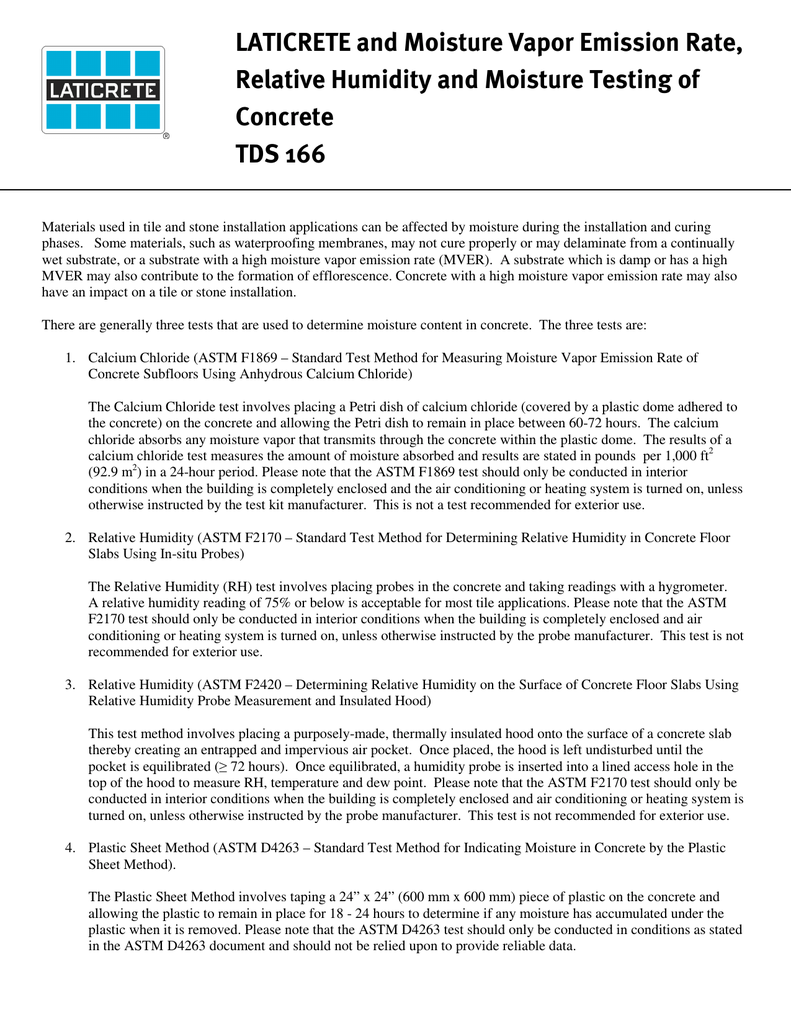 Astm D4263 83 2005 Standard Test Method For Indicating Moisture In Concrete By The Plastic Sheet Method