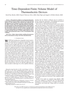 Time-Dependent Finite-Volume Model of Thermoelectric Devices