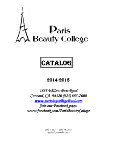 Catalog - Paris Beauty College