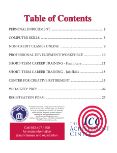Table of Contents - Itawamba Community College