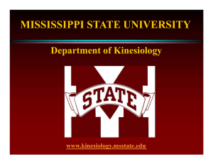 Department of Kinesiology - Mississippi State University