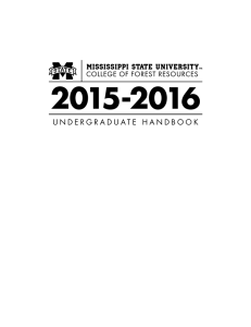 undergraduate handbook - College of Forest Resources
