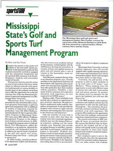 Mississippi State`s Golf and Sports Turf Management Program