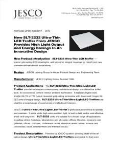 New SLT-2232 Ultra-Thin LED Troffer From JESCO