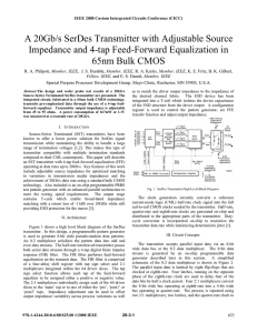 A 20Gb/s SerDes Transmitter with Adjustable Source Impedance