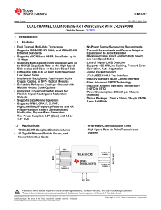 Dual-Channel XAUI/10GBASE-KR Transceiver