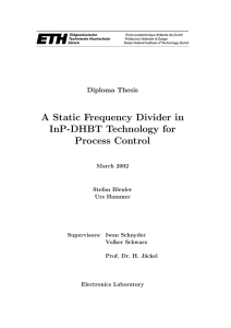 A Static Frequency Divider in InP-DHBT Technology for