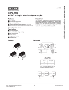 HCPL-3700 AC/DC to Logic Interface Optocoupler
