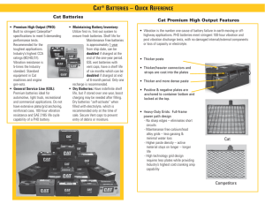 cat batteries - quick reference - pewj0115