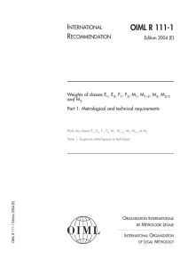 OIML R 111-1 (E) Edition 2004 - Organisation Internationale de
