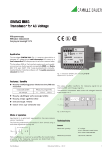 SINEAX U553 Transducer for AC Voltage