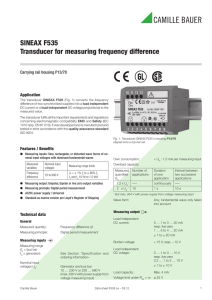 SINEAX F535 Transducer for measuring frequency difference