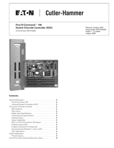 Pow-R-Command 100 Switch Override Controller (SOC)