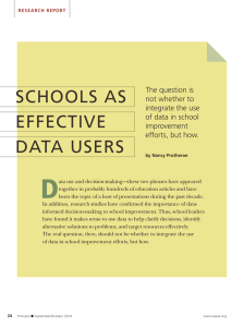 SchoolS aS EffEctivE Data USErS