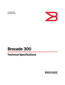 Brocade 300 Technical Specifications, October 2014