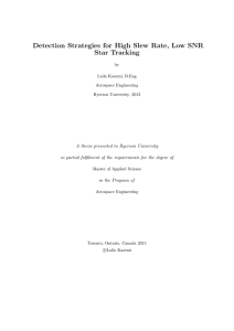 Detection Strategies for High Slew Rate, Low SNR Star Tracking