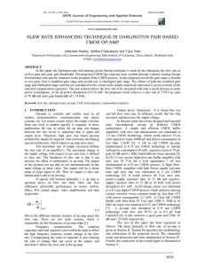 SLEW RATE ENHANCING TECHNIQUE IN DARLINGTON PAIR