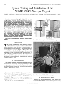 System Testing and Installation of the NHMFL/NSCL Sweeper Magnet