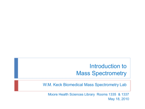 Introduction to Mass Spectrometry