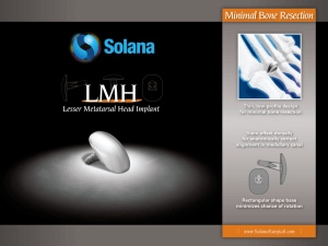 LMH Lesser Metatarsal Head Implant