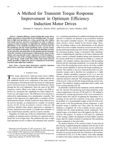 A method for transient torque response improvement in optimum