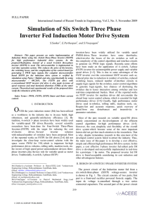 Simulation of Six Switch Three Phase Inverter Fed Induction Motor